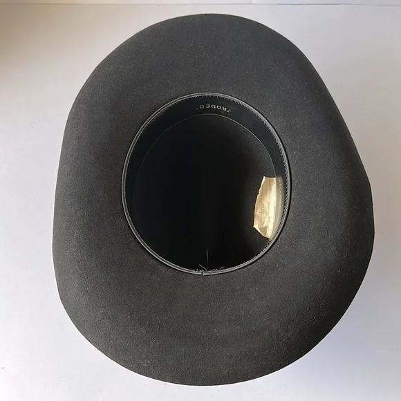 Vintage RESISTOL Quarter Horse Rodeo Black Cowboy Hat